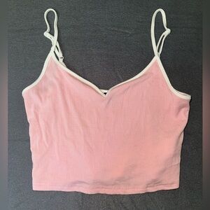 SHEIN Pink Cami with White Trim